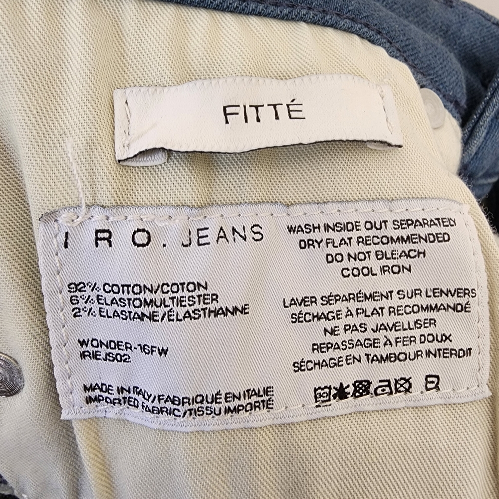 IRO Wonder Jeans in Blue Grey 26 Skinny - Picture 7 of 9